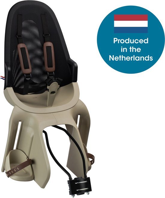 Qibbel Air Fietsstoeltje Achter Framebevestiging - Fietszitje - Cappuccino