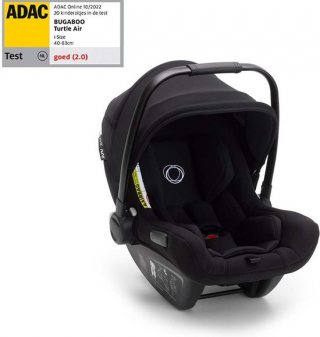 Bugaboo Turtle Air by Nuna, Comfort Baby Autostoel voor Pasgeborenen en Baby's, Ultra Lichtgewicht, Zwart
