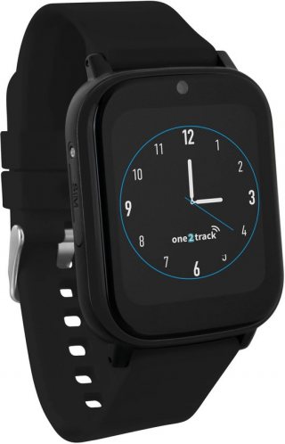 one2track Connect NEXT zwart | GPS horloge voor kinderen | Bekijk de locatie van je kind. Stel veilige zones in. En videobellen met de leukste smartwatch voor kinderen