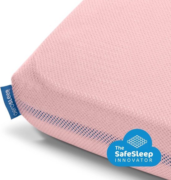 AeroSleep® hoeslaken - voor babybed, ledikant & wieg - 95 x 75 cm - Pink