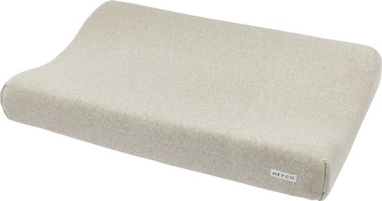 Meyco Baby Knit Basic aankleedkussenhoes - sand melange - 50x70cm