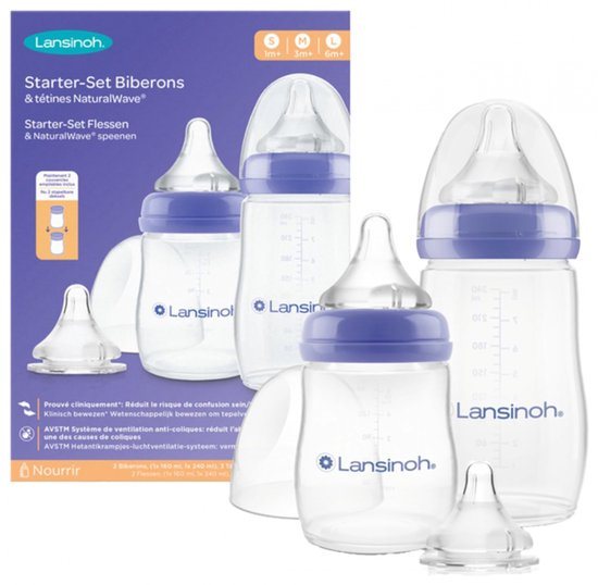 Lansinoh NaturalWave Spenen en Babyflesjes Starterset