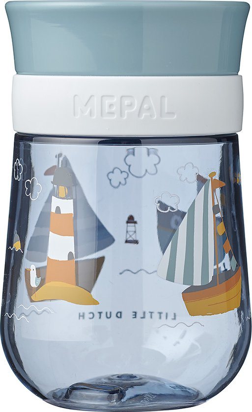 Mepal Mio 360° oefenbeker Little Dutch - 300 ml - Makkelijk vast te houden - Kinderservies - Sailors Bay