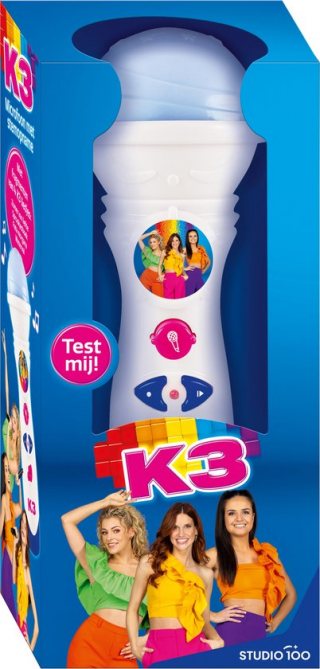 K3 - Speelgoedmicrofoon - Microfoon met stemopname - Met nieuwe liedjes - Alle kleuren