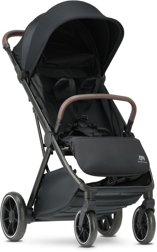 Deryan Rolo XL Buggy - Lichtgewicht Plooibuggy - Inklapbaar - Zwart