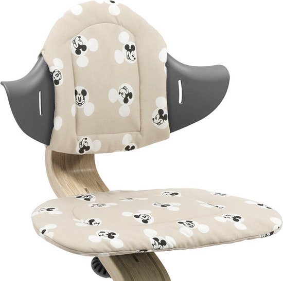 Stokke Nomi kussen, Mickey Signature - Voor zachtheid en comfort op de Nomi stoel & kinderstoel - Kinderen vanaf 6 maanden - Omkeerbaar en kan in wasmachine