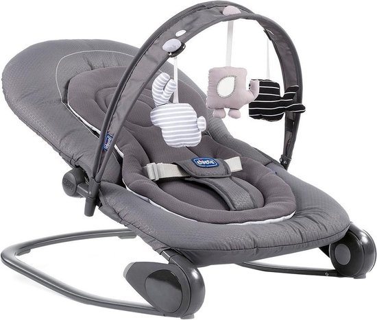 Chicco Relax Hoopla - Wipstoel baby - Met babygym speelboog - Comfortabel - Moon Grey