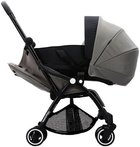 Hamilton by Yoop X1 Plus Kinderwagen – Buggy Inklapbaar met monteerbare Wieg – 2 in 1 Wandelwagen – MagicFold™ Technologie – Geschikt van 0 maanden tot 4 jaar – Tot 22 kg – Licht, Verstelbaar & Wendbaar – Grijs
