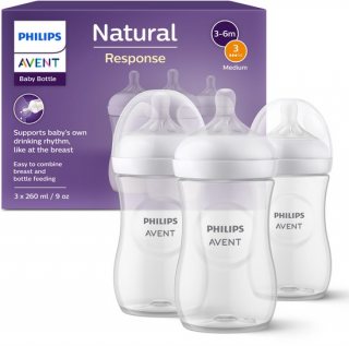 Philips Avent Natural Response Babyflessen 260ml – Flow 3- 3 flessen - SCY903/03