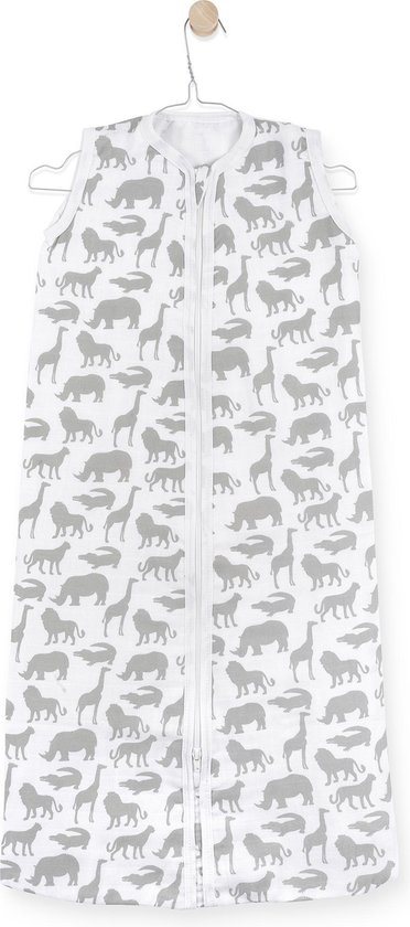 Jollein Baby Slaapzak Hydrofiel 90cm Safari - Stone Grey