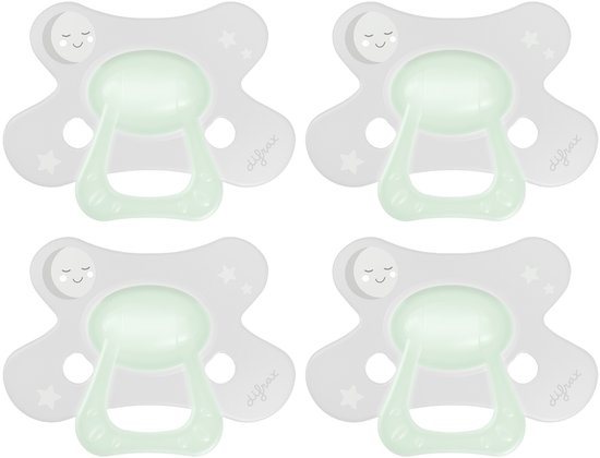 Difrax Natural Fopspeen - 18+ Maanden - Glows in the Dark - 4 Stuks