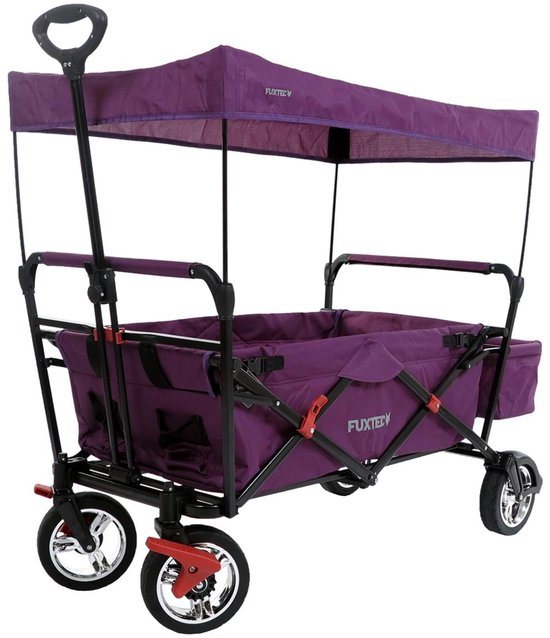 Kinderwagen - Paars - FUXTEC City Cruiser - opvouwbare belasting 75 kg