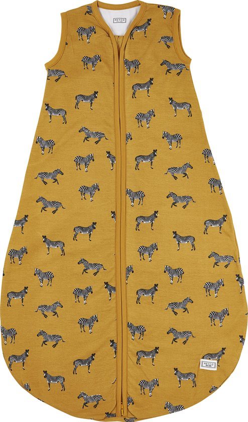 Meyco babyslaapzak rond Zebra animal - Honey Gold - 74