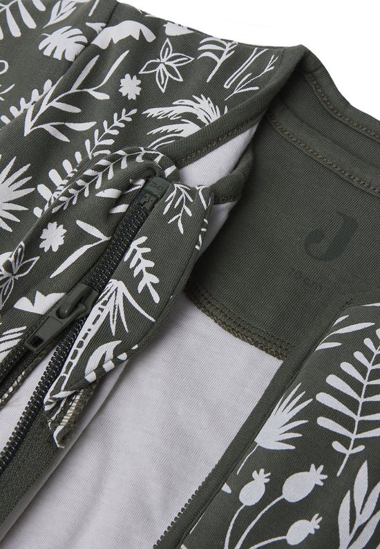 Jollein - Baby Winterslaapzak 4-Seizoenen (Botanical - Leaf Green) - Katoen - Winterslaapzakje Baby, Babyslaapzak - 70cm