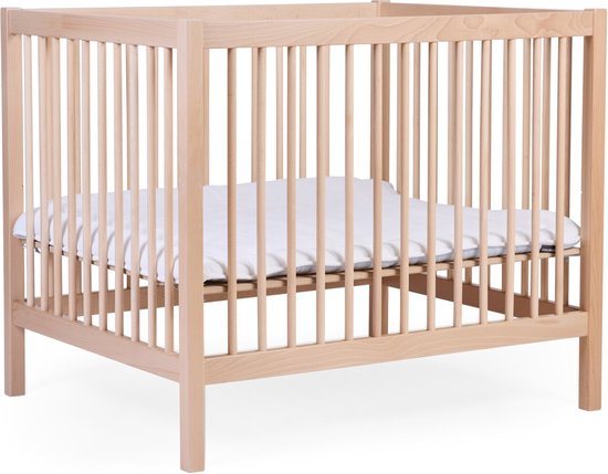 Childhome - Park PA97 + Wieltjes - Box - 95x75 cm - Hout - Naturel - Verstelbaar en Verplaatsbaar