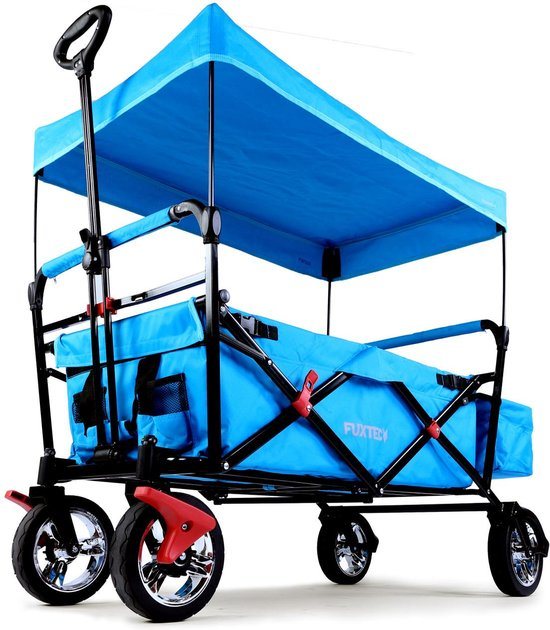 Kinderwagen - Blauw - FUXTEC City Cruiser - opvouwbare belasting 75 kg