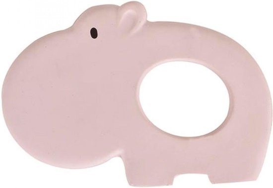 Tikiri: BIJTRING - MIJN EERSTE SAFARIDIERTJE / NIJLPAARD 10.5x7.5cm, in natuurlijk rubber, op blisterkaart, 0+