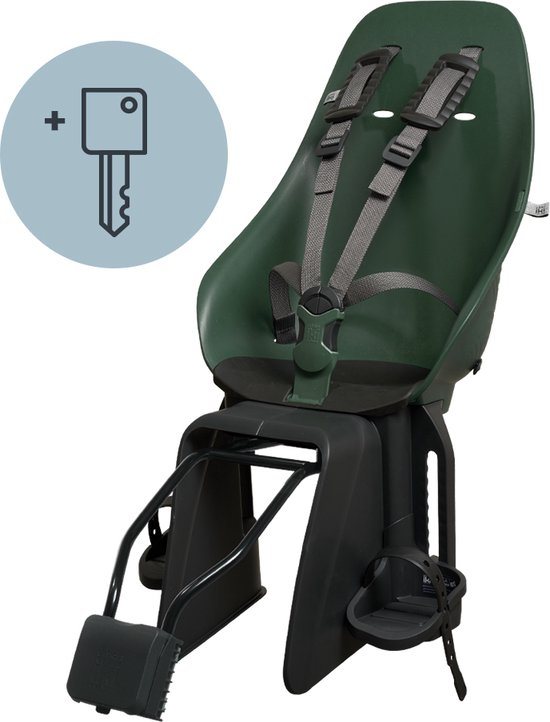 Urban Iki BIO Fietsstoeltje Achter Ta–ke Dragermontage - Mosu Green/ Bincho Black