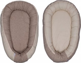 MamaLoes Omkeerbaar Babynest - Babynestje Teddy - Wasbaar - Boucle Nougat
