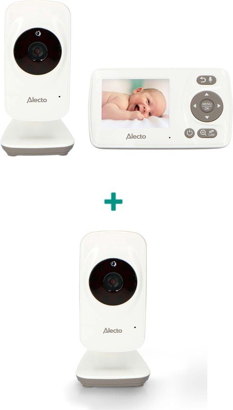 Alecto Babyfoon met Camera - DVM71 - Nieuwe versie - Energiebesparend en uitbreidbaar - Wit