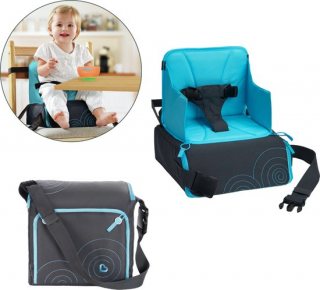 Munchkin Stoelverhoger - Booster Seat - zitverhoger - Draagbaar Kinderzitje - Autozitje in Draagtasvorm - Zitverhoger en tas in-1
