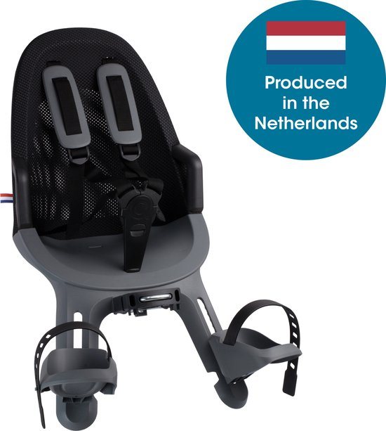 Qibbel Air Fietsstoeltje Voor - Sparkling silver - Stuurpenbevestiging - Voorzitje - Fietszitje - Stuur