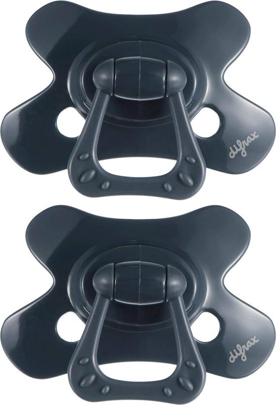 Difrax Natural Fopspeen - 18+ Maanden - Donkerblauwe - 2 Stuks