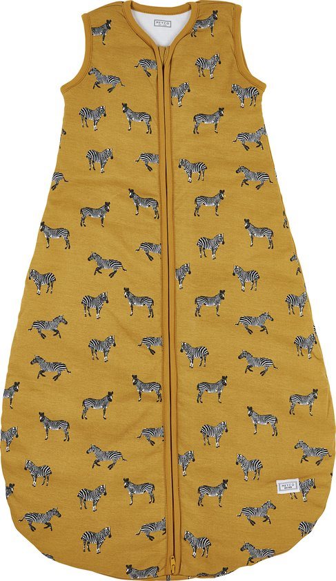 Meyco Baby Zebra Animal baby slaapzak rond - honey gold - 98cm