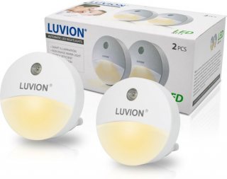 LUVION® LED Nachtlampje Stopcontact Duo Verpakking- Nachtlampje voor Baby's, Kinderen en Volwassenen