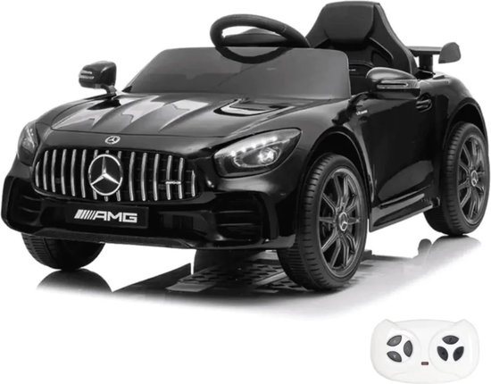 Mercedes GT-R AMG - Elektrische Kinderauto 12V - 1 tot 5 jaar - Zwart