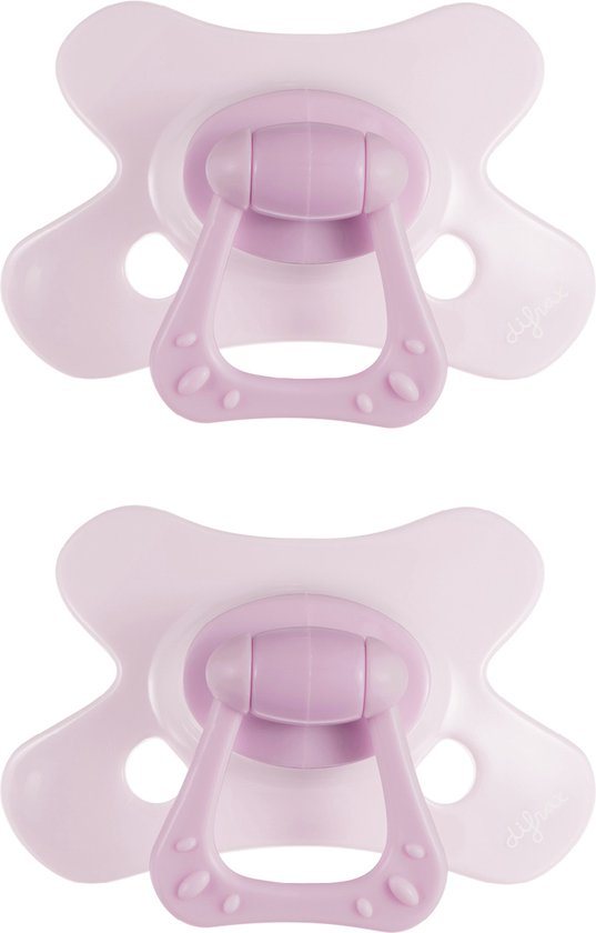 Difrax Natural Fopspeen - 12 tot 18 Maanden - Lichtroze - 2 Stuks