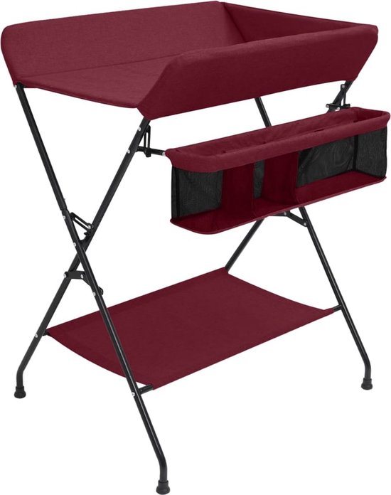vidaXL Kindermeubilair - Verschoontafel - Verschoontafel ijzer rood - Babykamer - Luierverandtafel - Roode Meubel