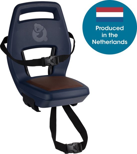 Qibbel Junior 6+ Fietsstoeltje Achter Bagagedrager bevestiging - Navy Blue - inclusief voetsteunen