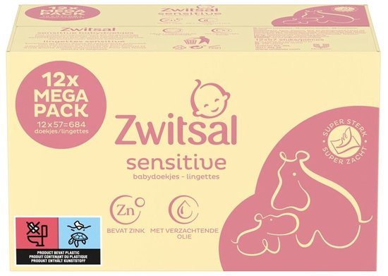 Zwitsal Sensitive Billendoekjes Voordeelverpakking 684 doekjes