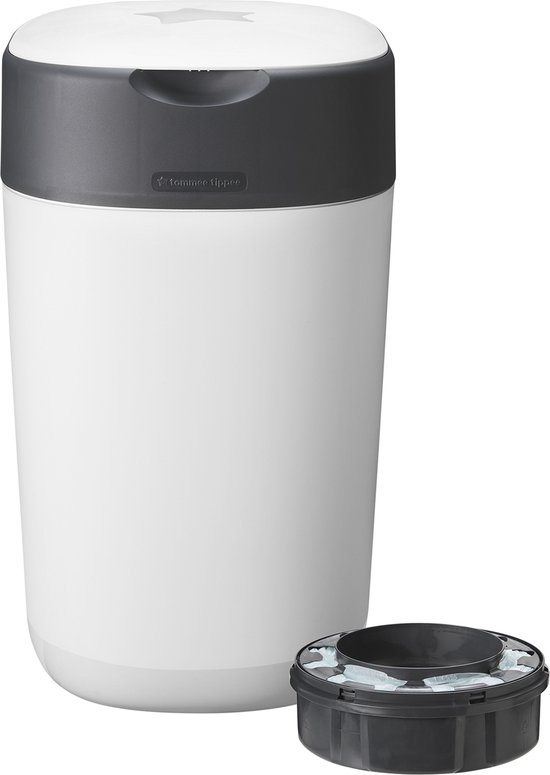 Tommee Tippee Twist & Click luieremmer - voor maximaal 33 luiers - 1 navulcassette - wit