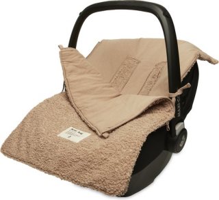 Jollein - Voetenzak voor Autstoel & Kinderwagen (Boucle - Biscuit) - Polyester - Footmuff Maxi Cosi, Kinderwagen of Autostoel - 42x82cm