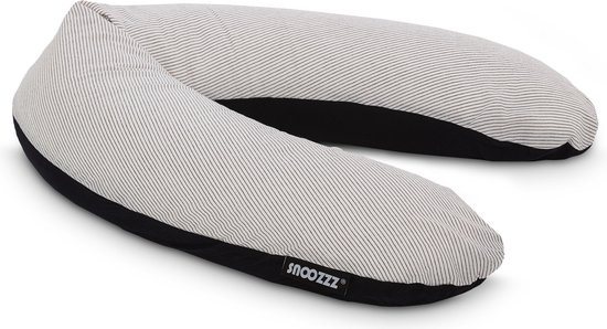 Snoozzz Voedingskussen Premium Kwaliteit - 185 cm – Microparel Vulling – Luxe Draagtas – Wasbare Hoes - Ligne