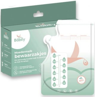 Babily Moedermelk bewaarzakjes - 120 stuks - Borstvoeding bewaarzakje - Melkzakjes - 240 ml - Met dubbele sluiting en schenktuit