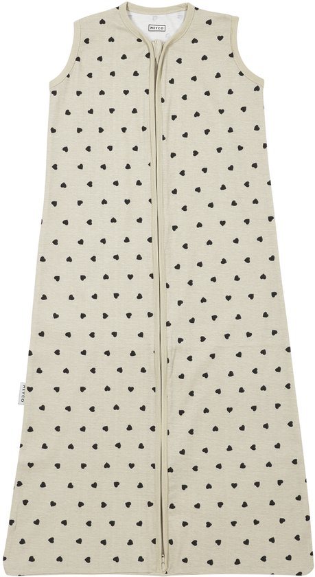 Meyco Baby Sweet Heart Zomerslaapzak - 110 cm - Soft Sand/Black