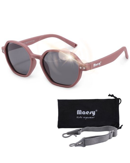 Maesy Baby Zonnebril Yana - 1 t/m 3 jaar - Elastiek - Flexibel - UV400 Bescherming - Zonnebril Kind - Paars