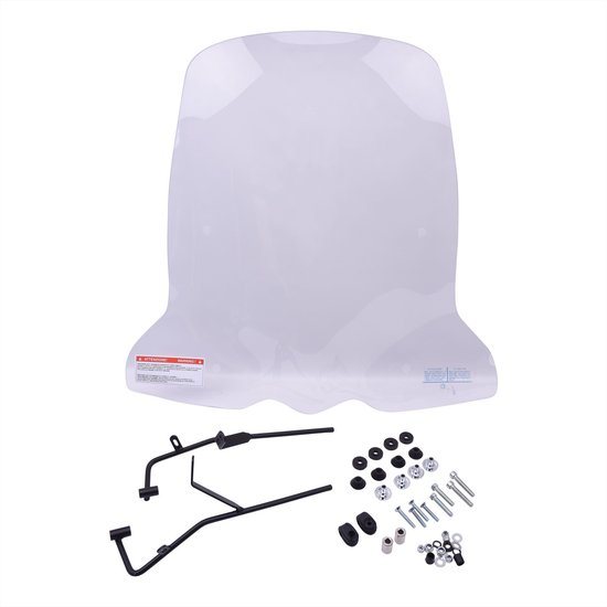 Windscherm Helder Kymco Agility 50 12 Inch / Kymco Agility 50 10 Inch Hoog + Bevestigingset (Hoogte 65cm)