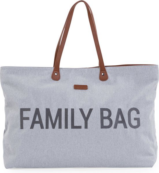 Childhome - Family Bag Verzorgingstas - Canvas - Grijs - Ruim & Praktisch - 55x18x40 cm