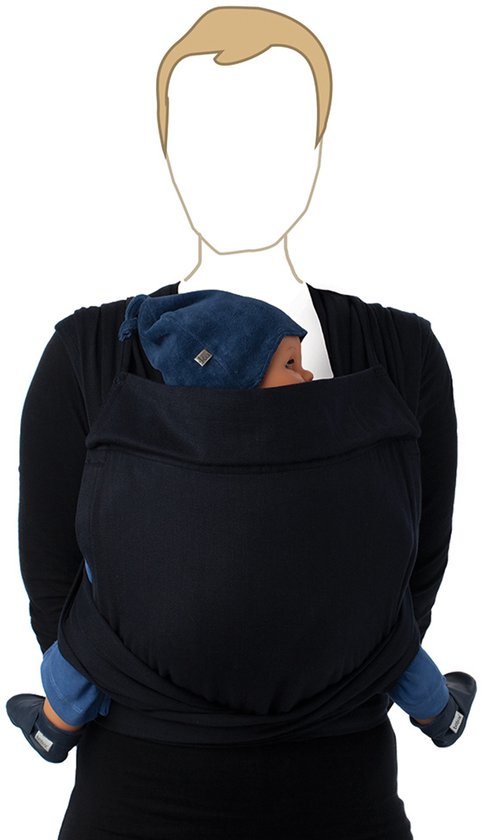 Babylonia BB TAI Draagdoek Baby - One Size - Black Beans