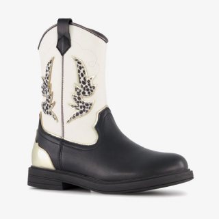 Blue Box meisjes cowboy western laarsjes zwart wit - Maat 28