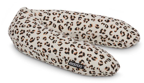 Snoozzz Zwangerschapskussen Zijslaapkussen Lichaamskussen - 185 cm - microparel vulling- luxe draagtas - wasbare hoes - Leopard