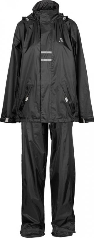 Ralka Regenpak Waterdicht & Ademend - Junior - Reflectie - Zwart - 164