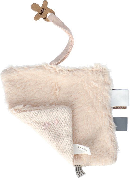 Baby Speendoekje 15 x 15cm - Knuffeldoekje 100% biologisch katoen - Comfortdoekje Peach Blush - Roze - Snoozebaby