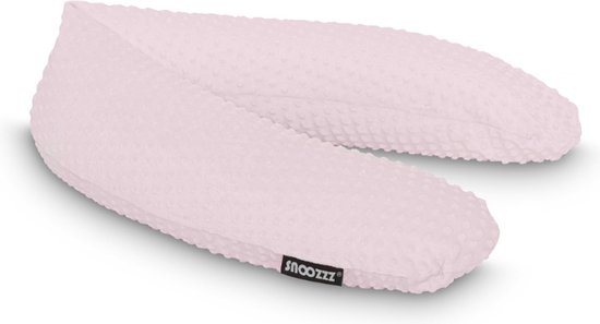 Snoozzz Zwangerschapskussen Zijslaapkussen Lichaamskussen - 185 cm - microparel vulling - luxe draagtas - wasbare hoes - Roze dots