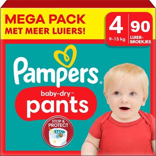 Pampers - Baby Dry Pants - Maat 4 - Mega Pack - 90 stuks - 9/15 KG