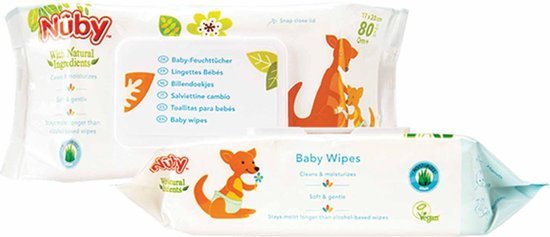 Nûby Citroganix - Billendoekjes - 2 x 80 doekjes - 0m+